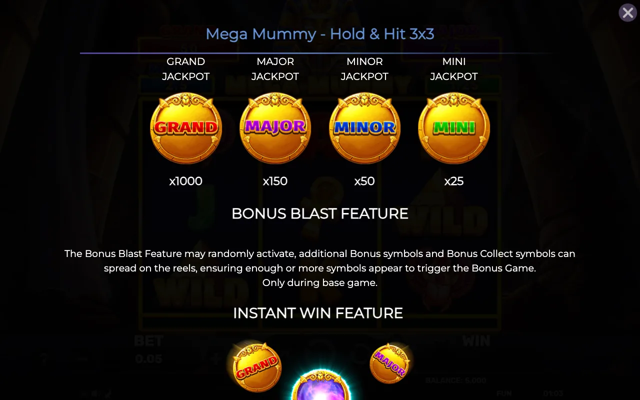Jackpot jackpot jackpot jackpot — Mega Mummy Hold Hit 3x3