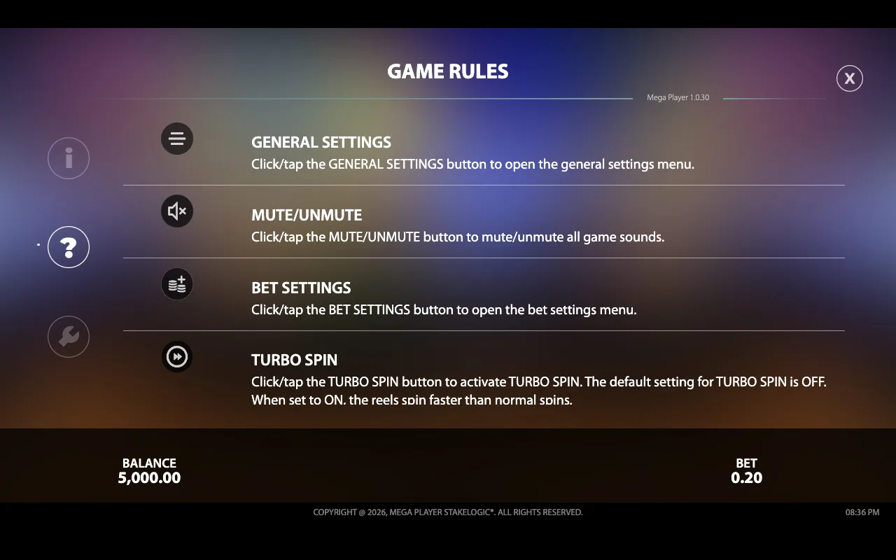 Game rules, page 3 — Mega Player