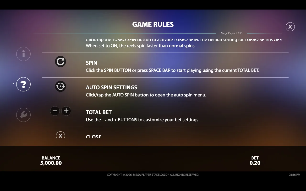 Game rules, page 4 — Mega Player