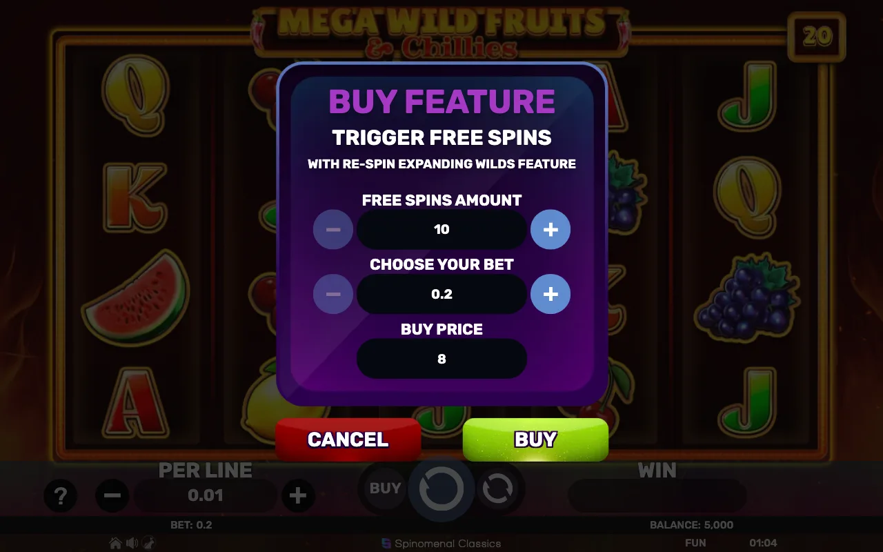 Buying the feature — Mega Wild Fruits Chillies