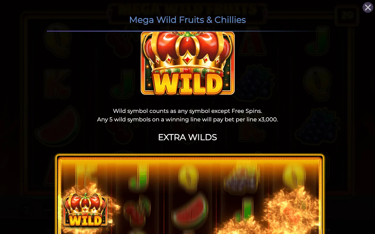 Game rules, page 2 — Mega Wild Fruits Chillies
