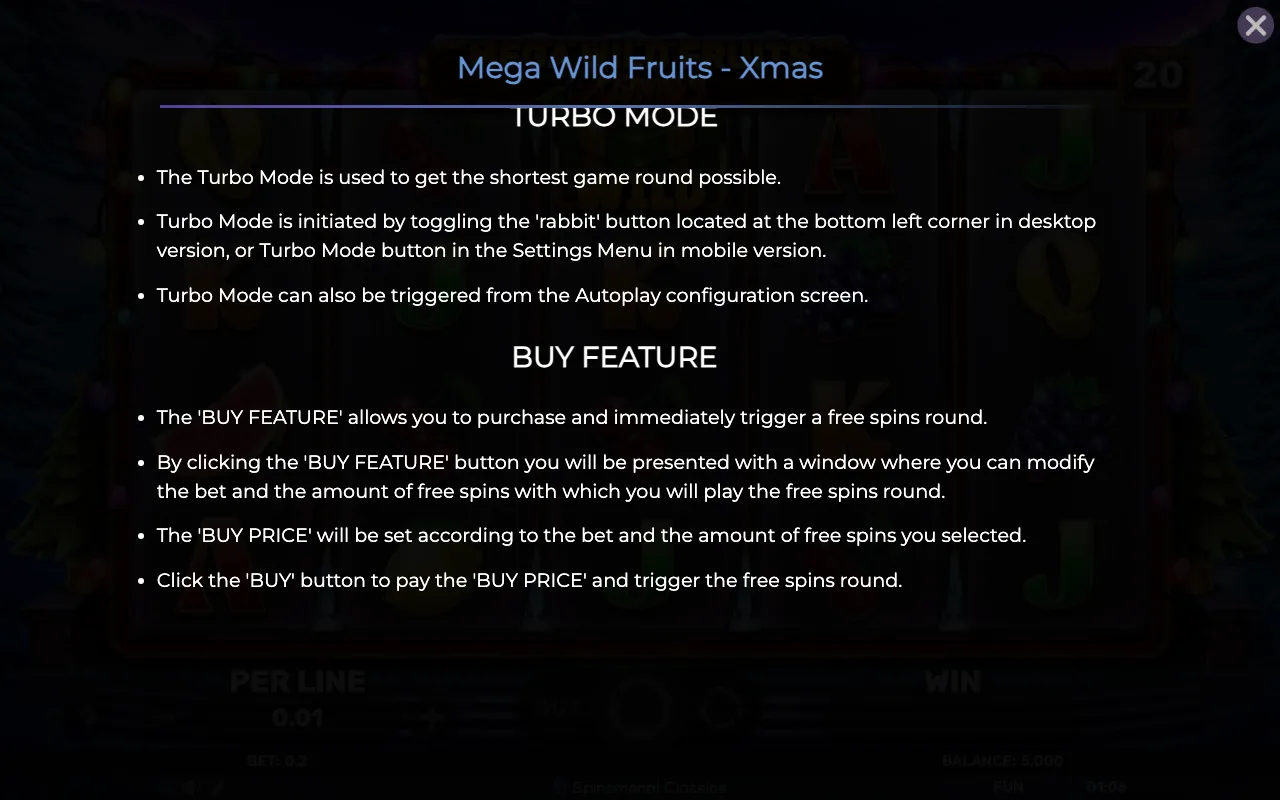 Buy feature — Mega Wild Fruits Xmas