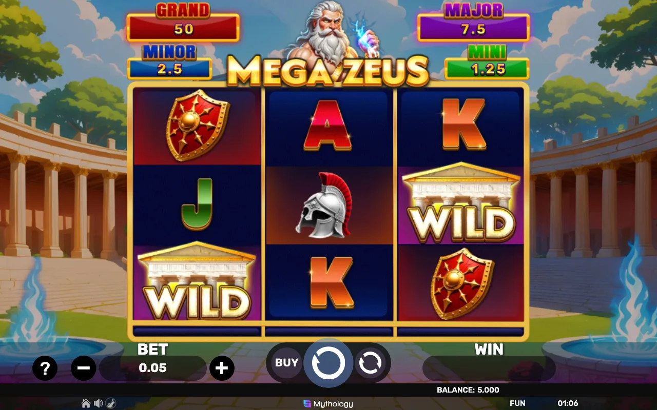 The base game — Mega Zeus Hold Hit 3x3