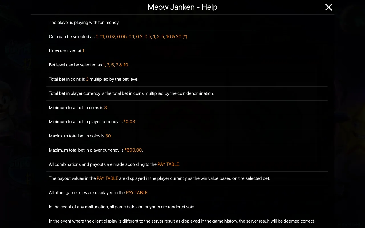 Game rules, page 1 — Meow Janken