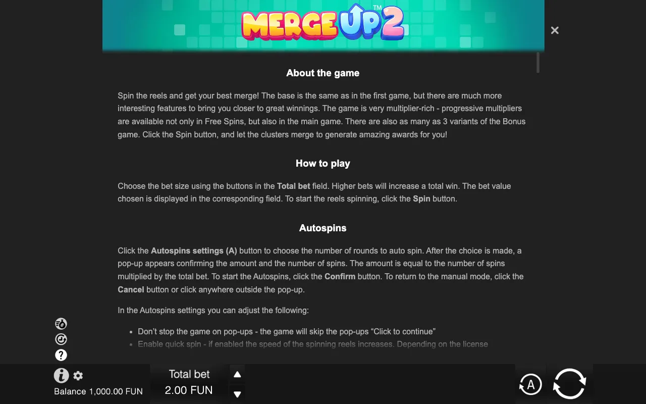 Game rules, page 6 — Merge Up