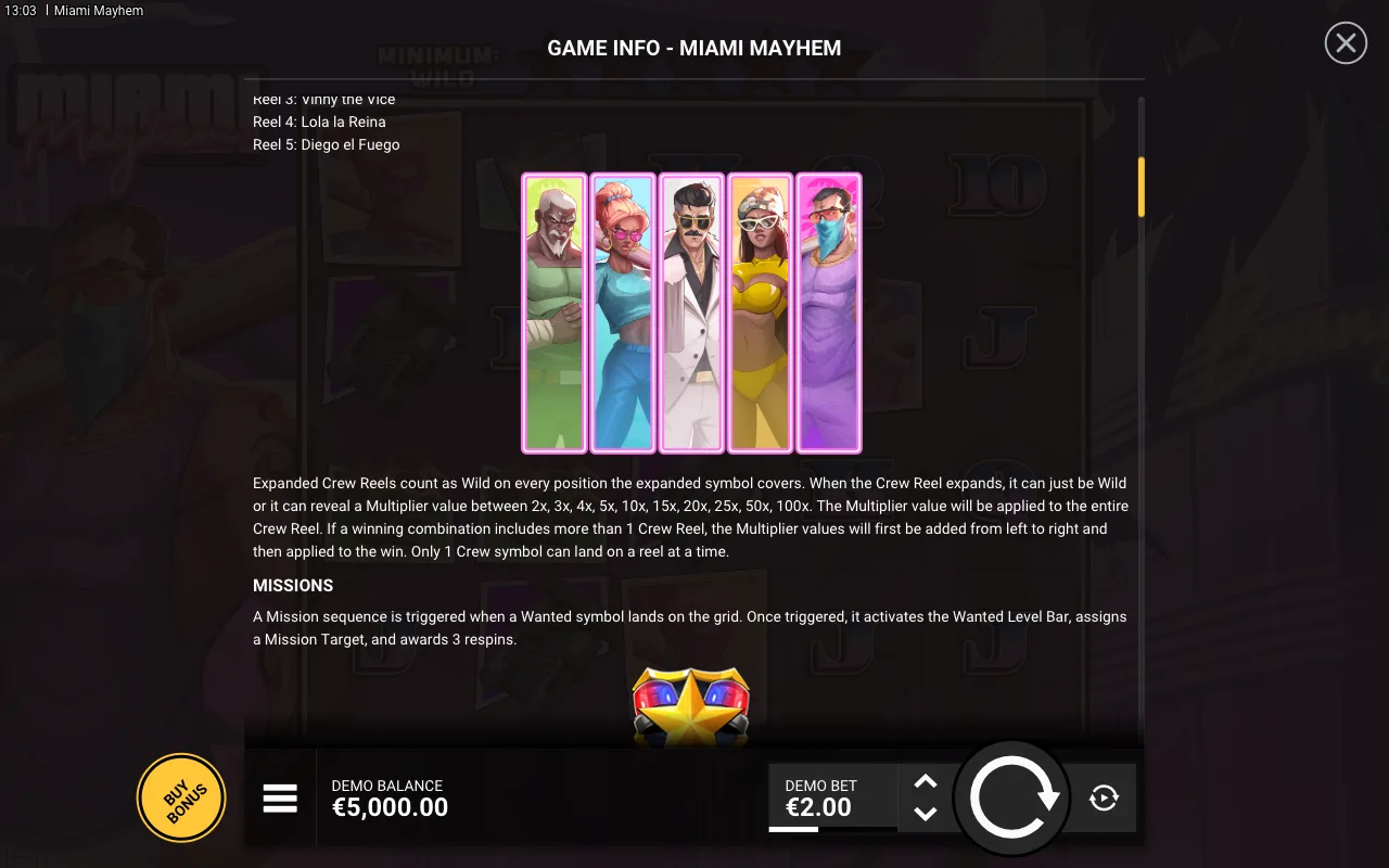 Game rules, page 2 — Miami Mayhem