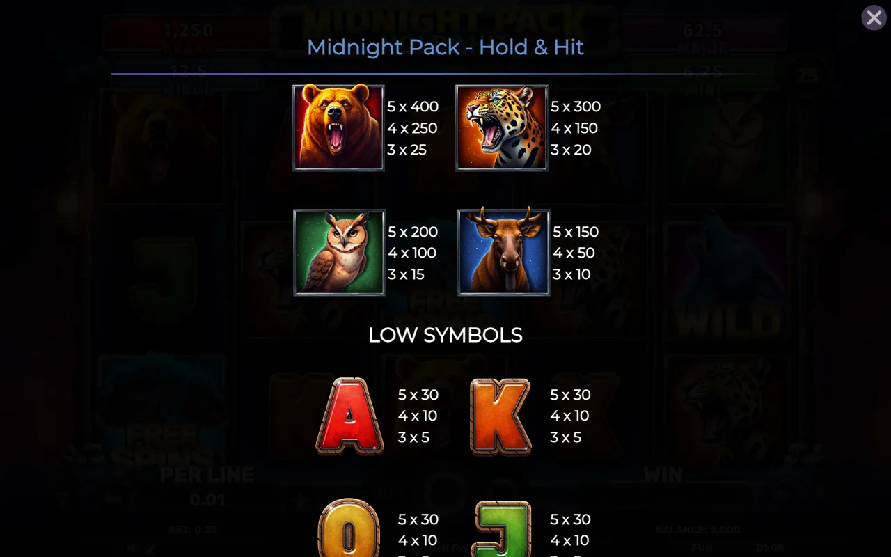 Game rules, page 4 — Midnight Pack Hold Hit