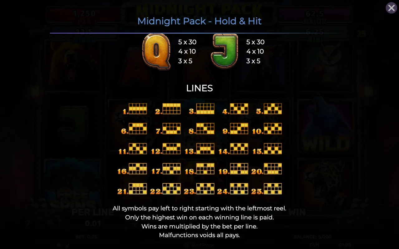 Lines — Midnight Pack Hold Hit
