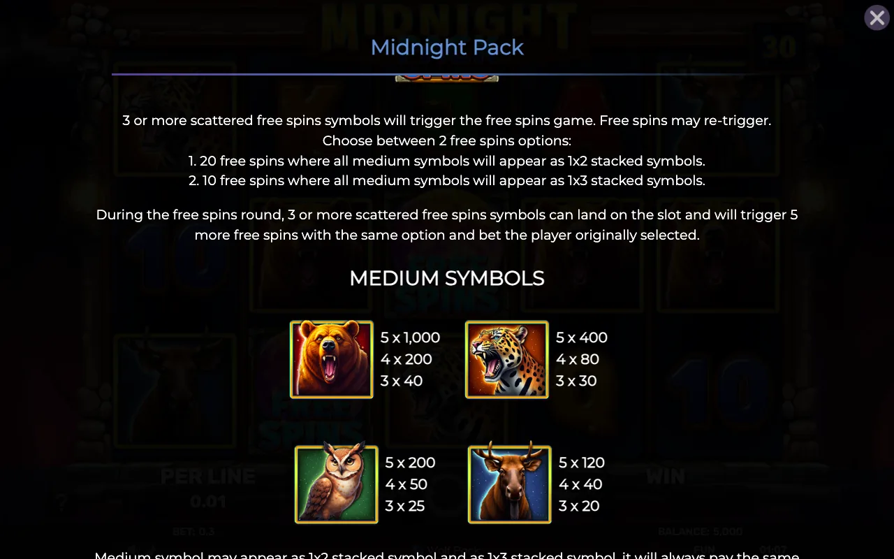 Game rules, page 2 — Midnight Pack