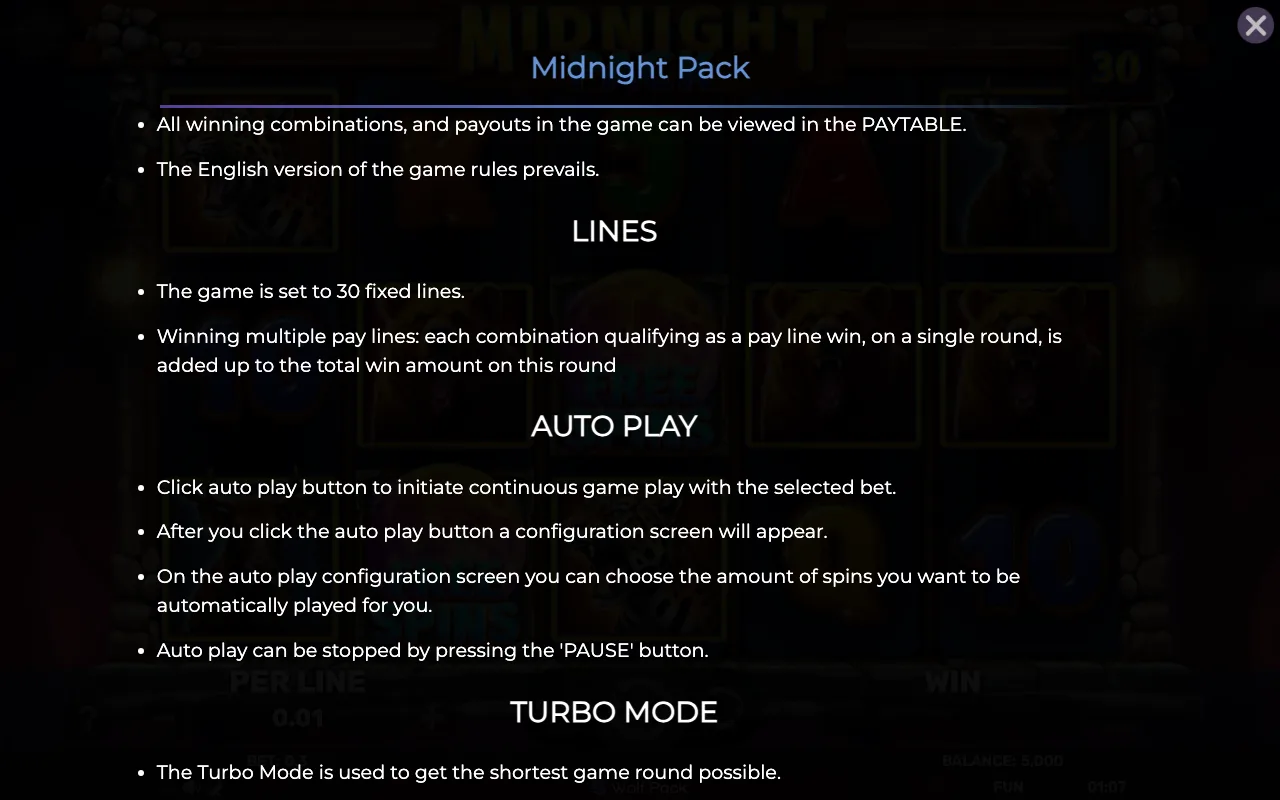 Lines — Midnight Pack