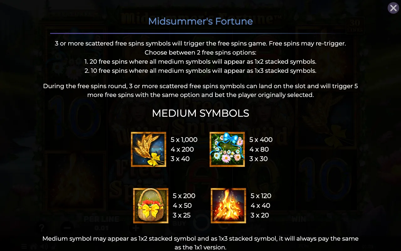 Game rules, page 2 — Midsummers Fortune
