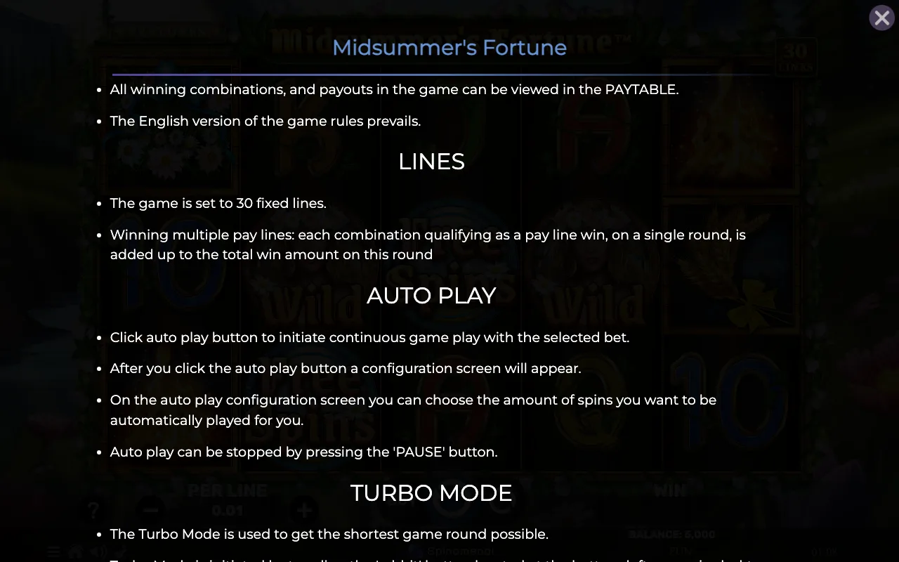 Lines — Midsummers Fortune