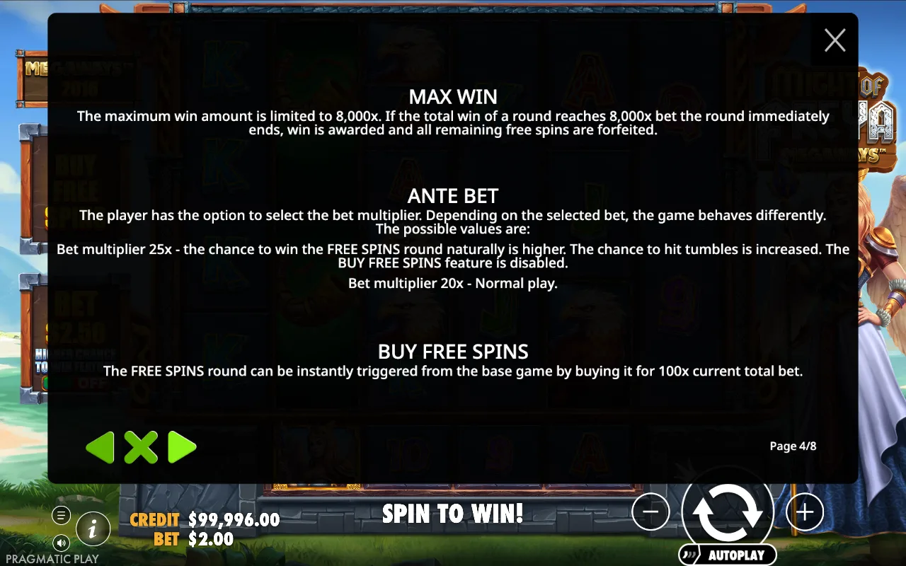 Max win — Might of Freya Megaways