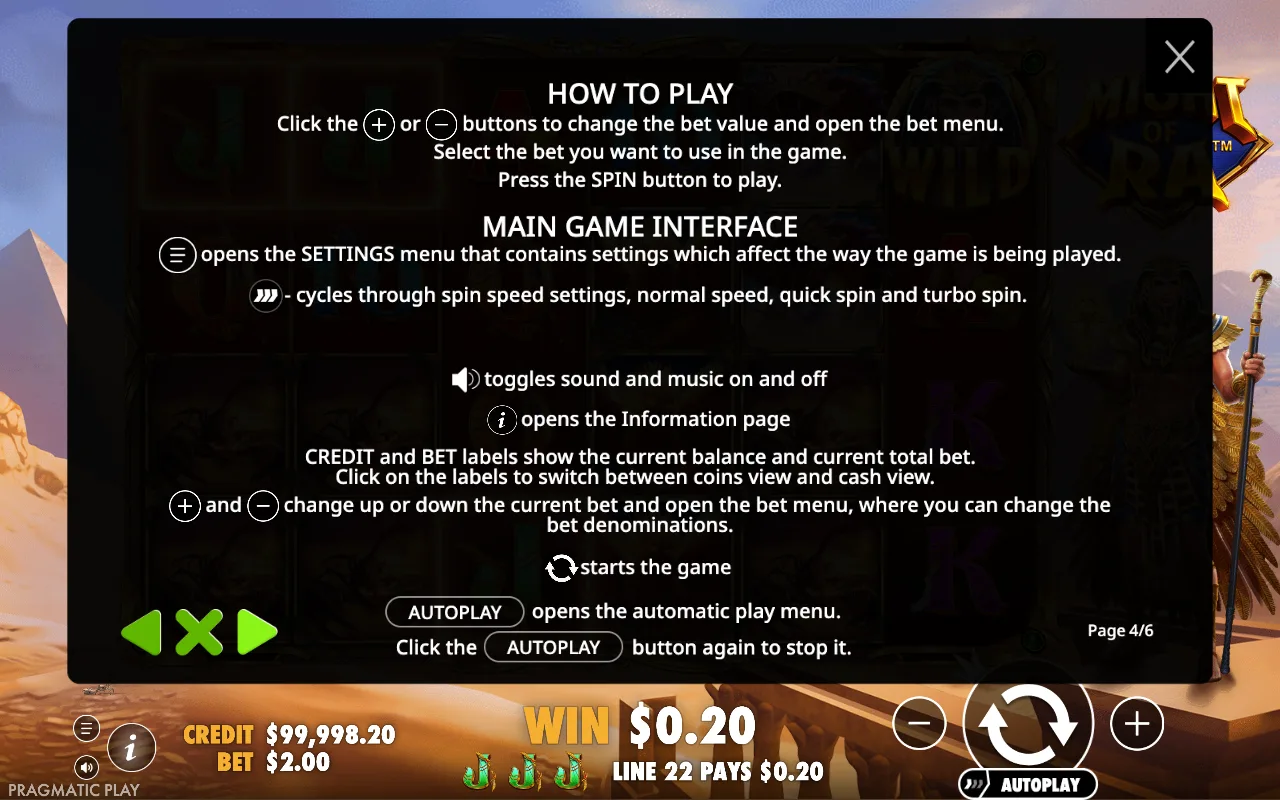 How to play — Might of Ra