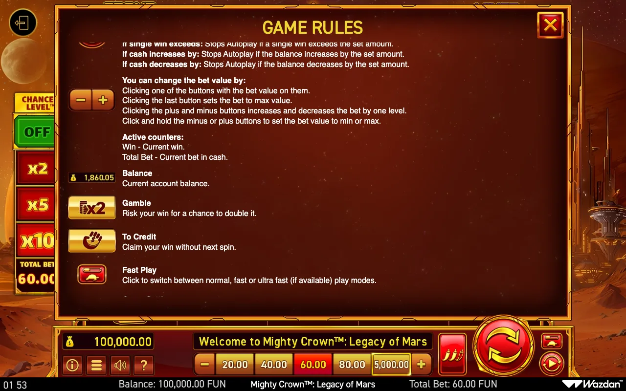 Game rules, page 11 — Mighty Crown Legacy of Mars