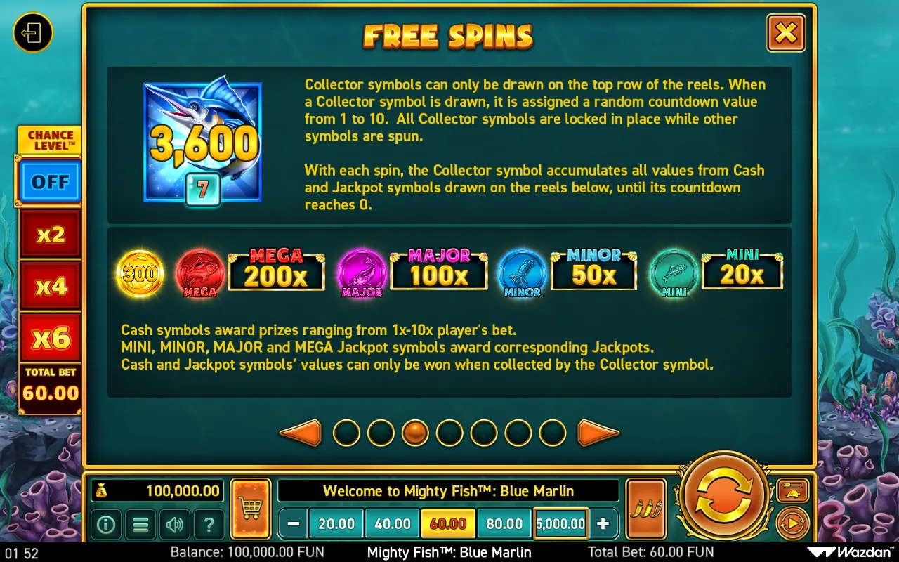 Game rules, page 3 — Mighty Fish Blue Marlin