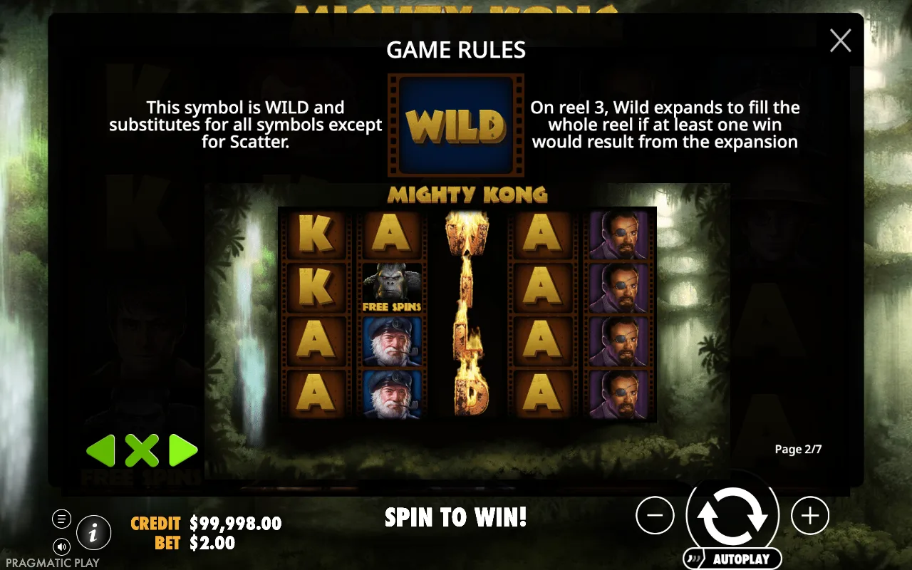 Game rules — Mighty Kong