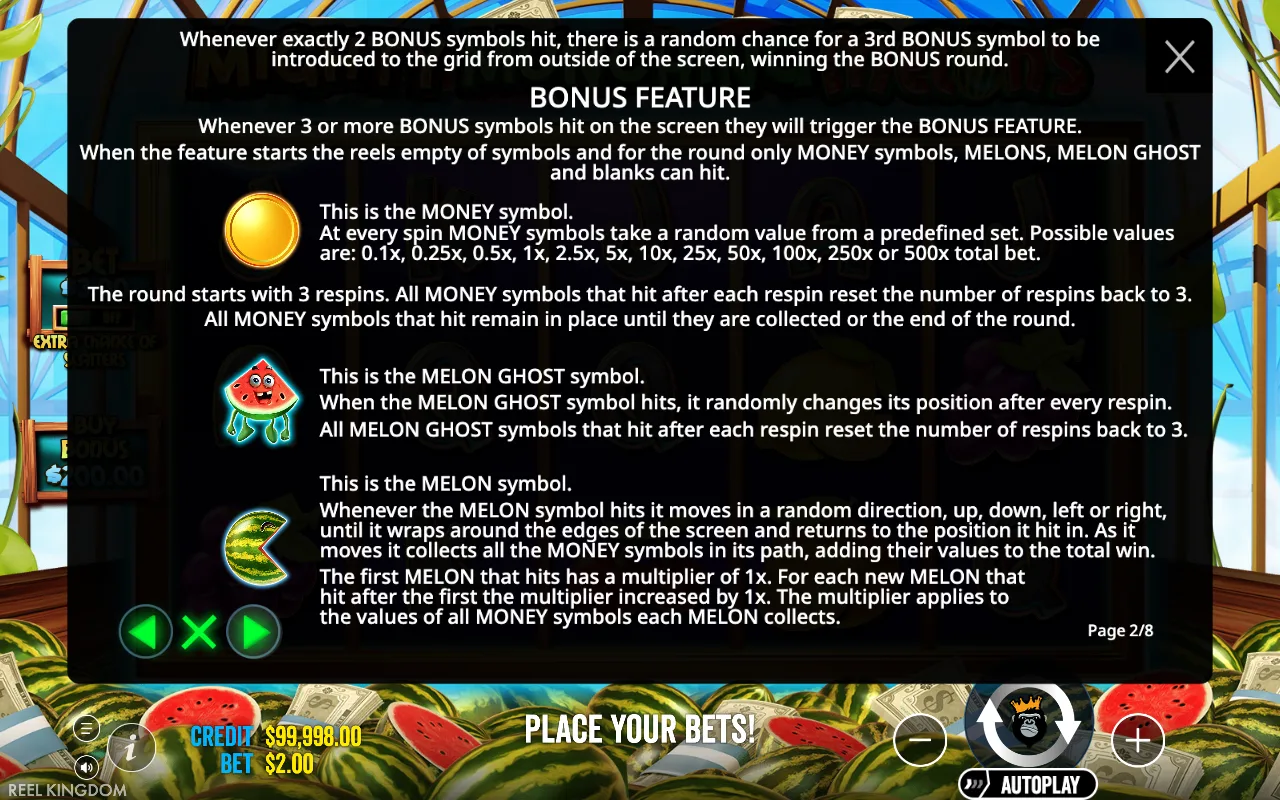 Bonus feature — Mighty Munching Melons