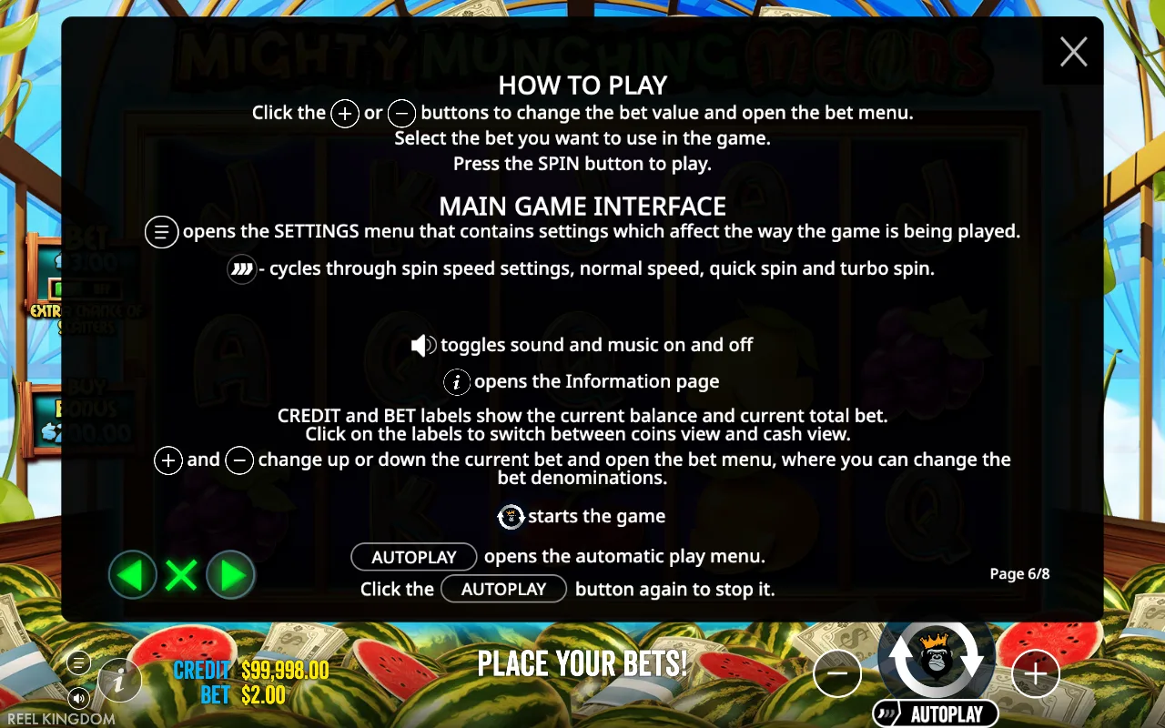 How to play — Mighty Munching Melons