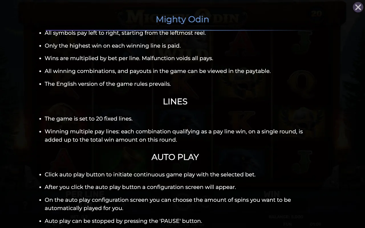 Game rules, page 7 — Mighty Odin
