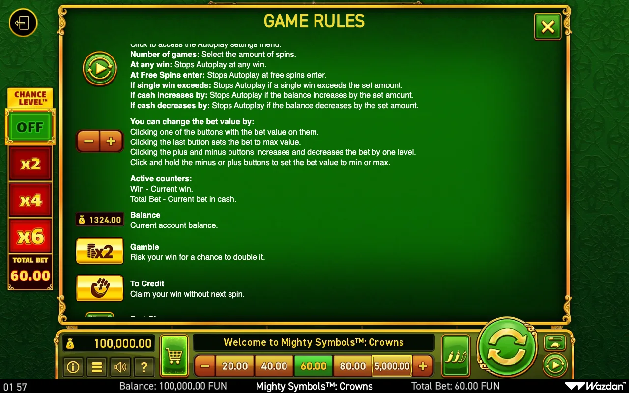 Game rules, page 11 — Mighty Symbols Crowns
