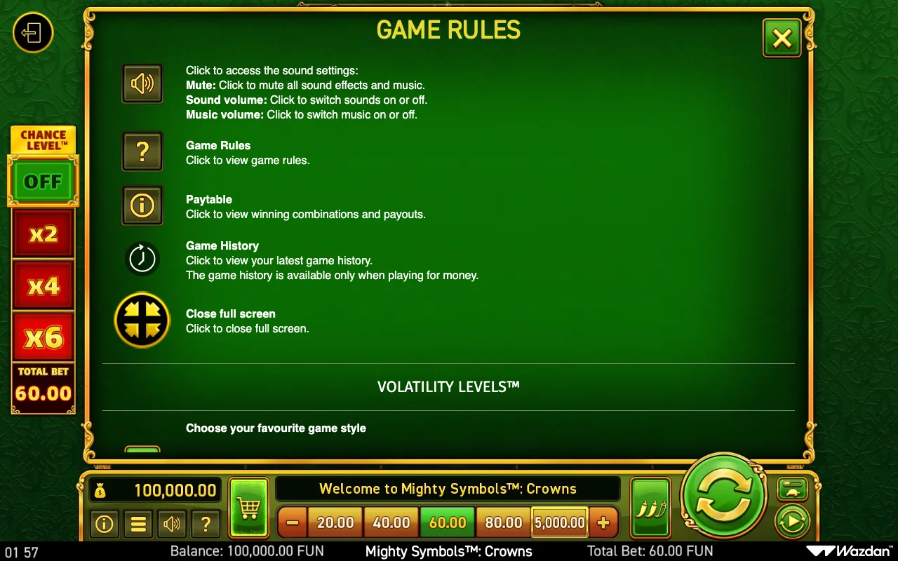 Game rules, page 12 — Mighty Symbols Crowns