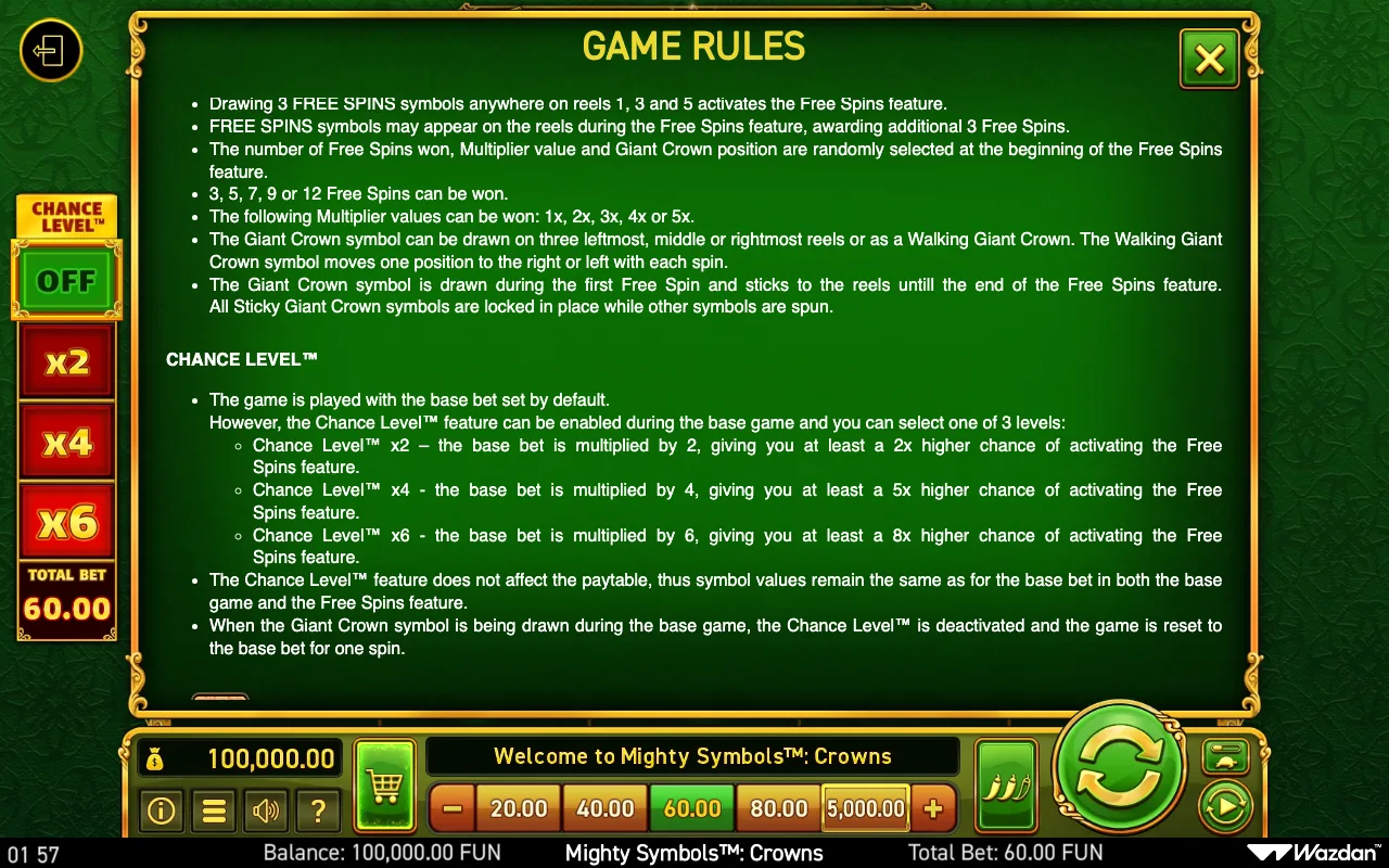 Game rules, page 9 — Mighty Symbols Crowns