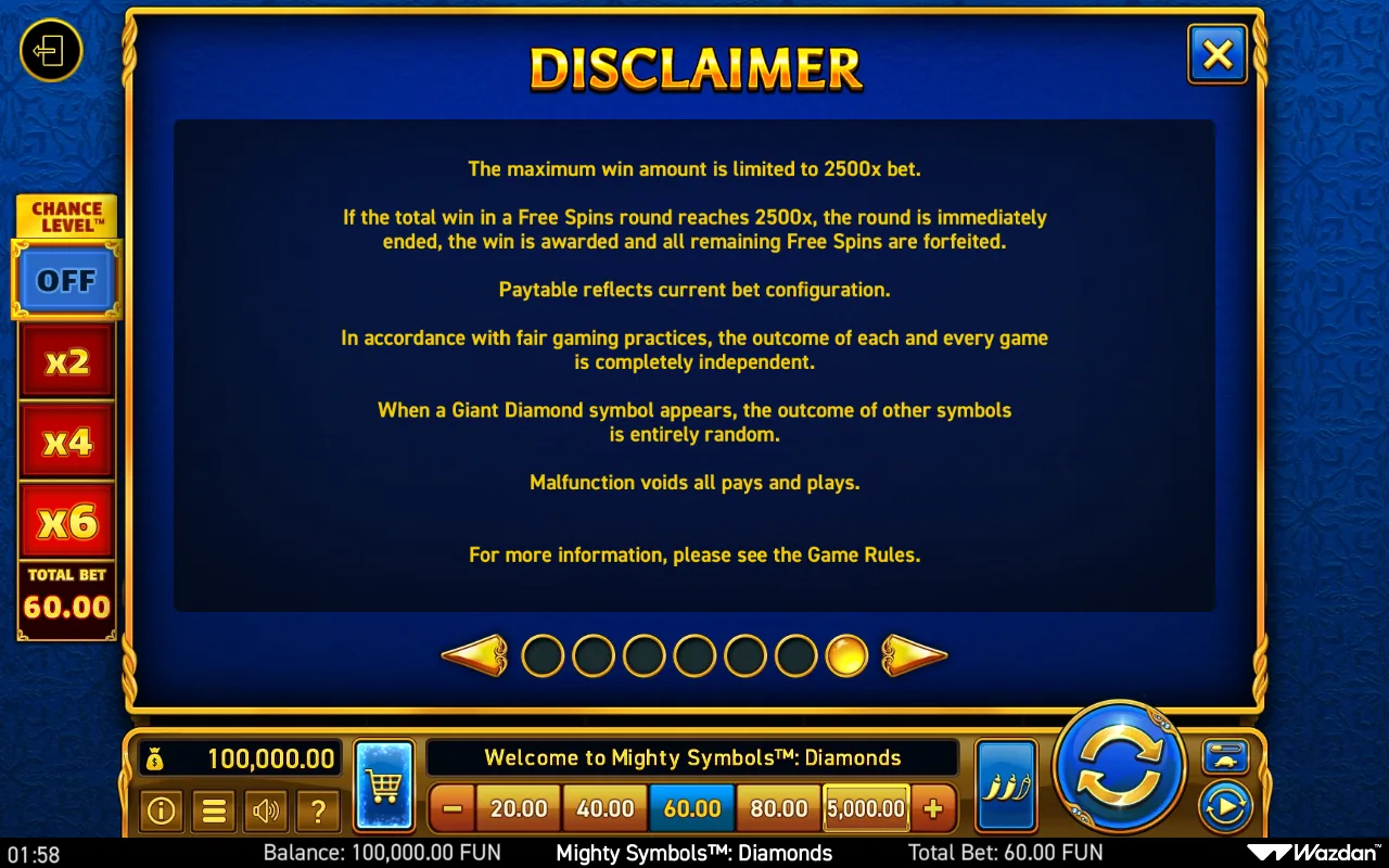 Game rules, page 7 — Mighty Symbols Diamonds