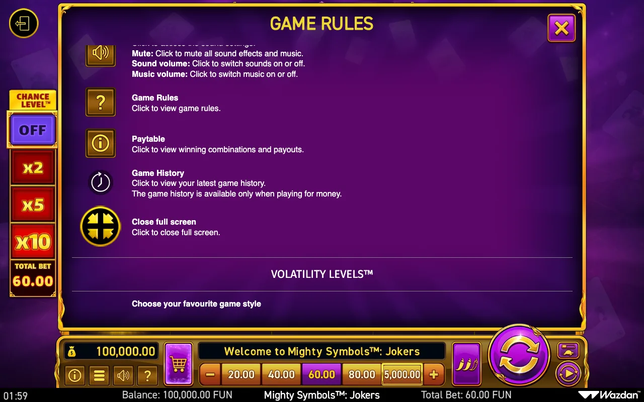 Game rules, page 17 — Mighty Symbols Jokers