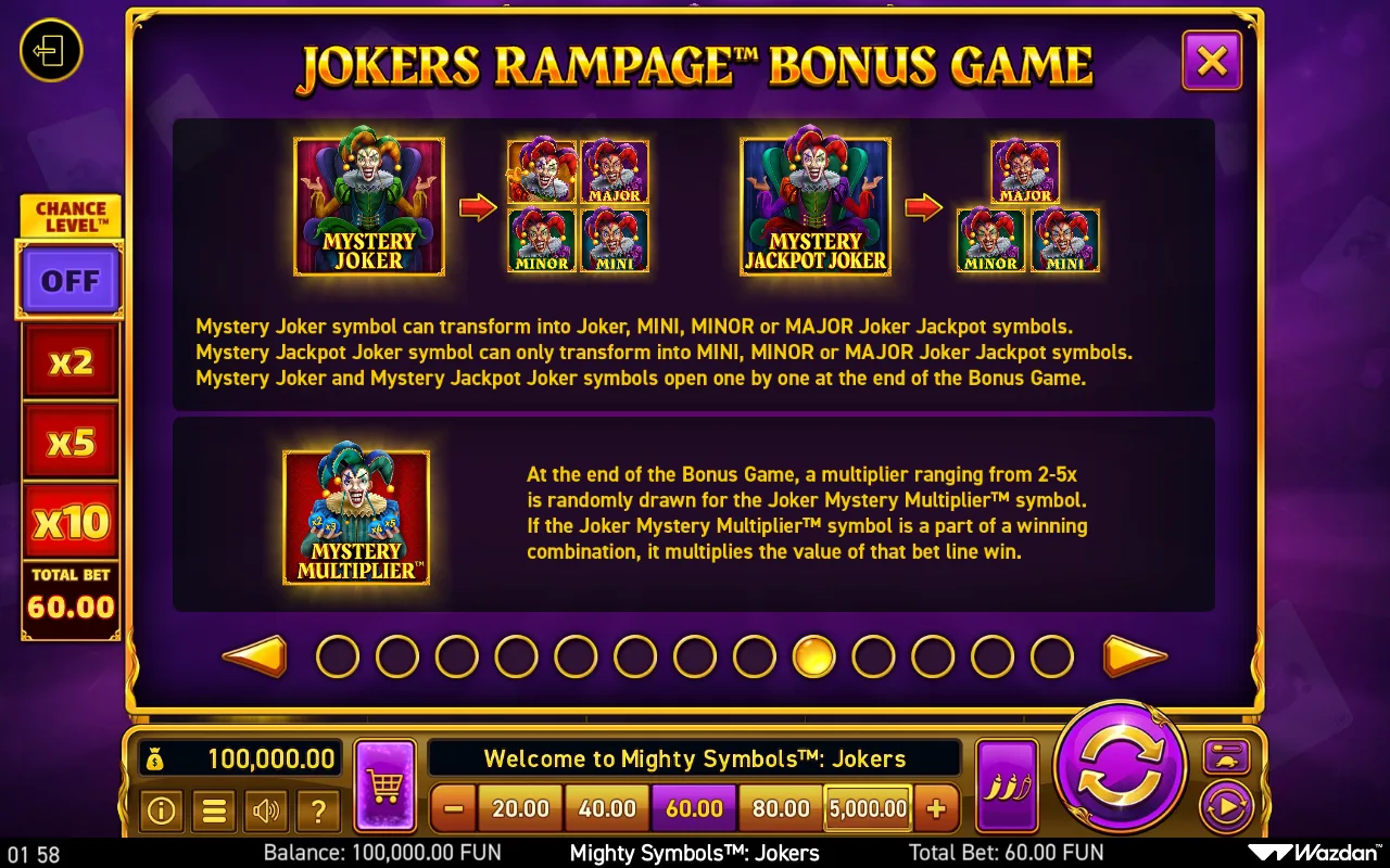 Game rules, page 9 — Mighty Symbols Jokers