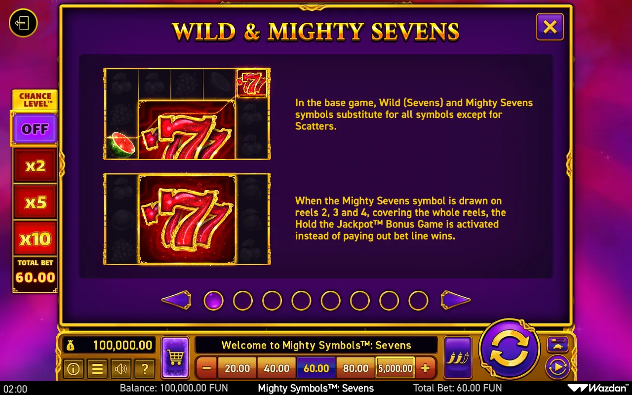 Game rules, page 1 — Mighty Symbols Sevens
