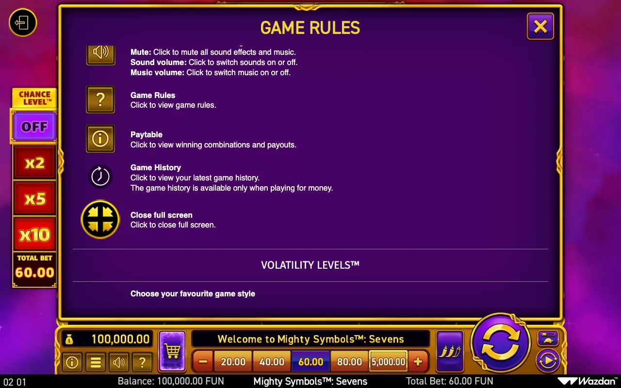 Game rules, page 13 — Mighty Symbols Sevens