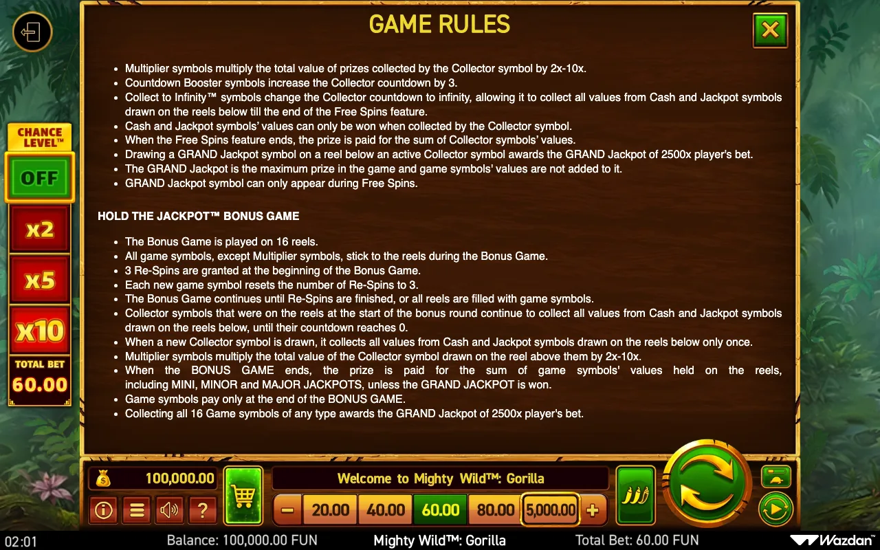 Game rules, page 12 — Mighty Wild Gorilla