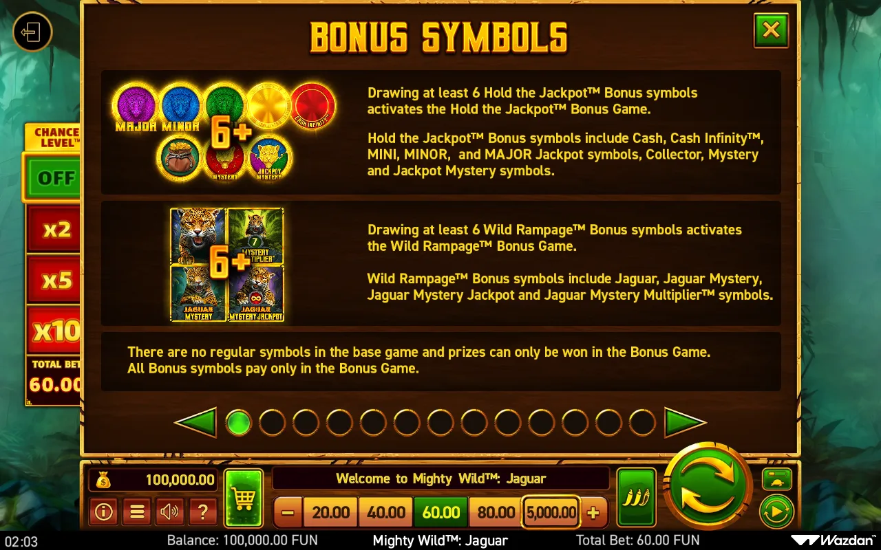 Game rules, page 1 — Mighty Wild Jaguar