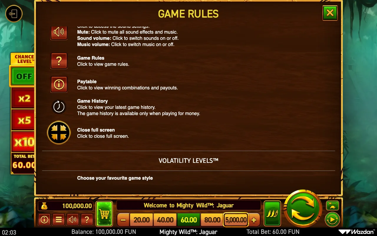 Game rules, page 17 — Mighty Wild Jaguar