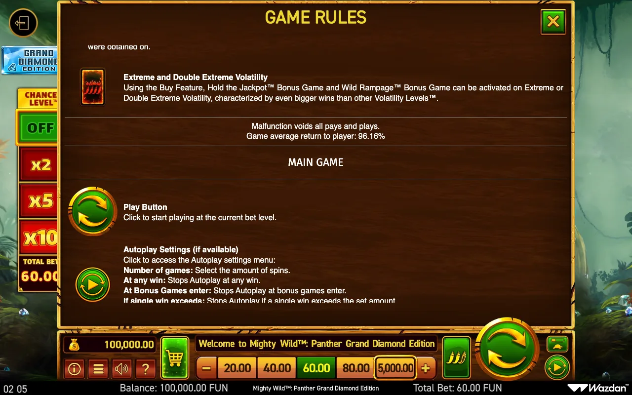 Game rules, page 15 — Mighty Wild Panther Grand Diamond Edition