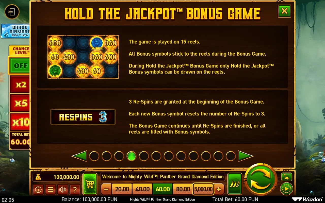 Game rules, page 4 — Mighty Wild Panther Grand Diamond Edition