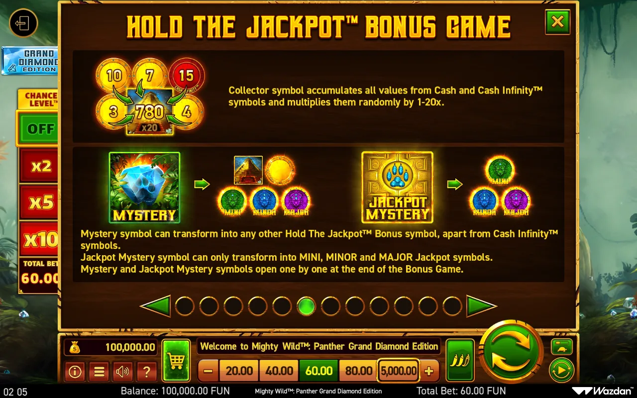 Game rules, page 6 — Mighty Wild Panther Grand Diamond Edition