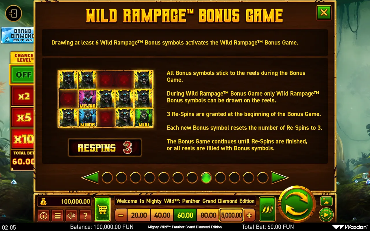 Game rules, page 8 — Mighty Wild Panther Grand Diamond Edition