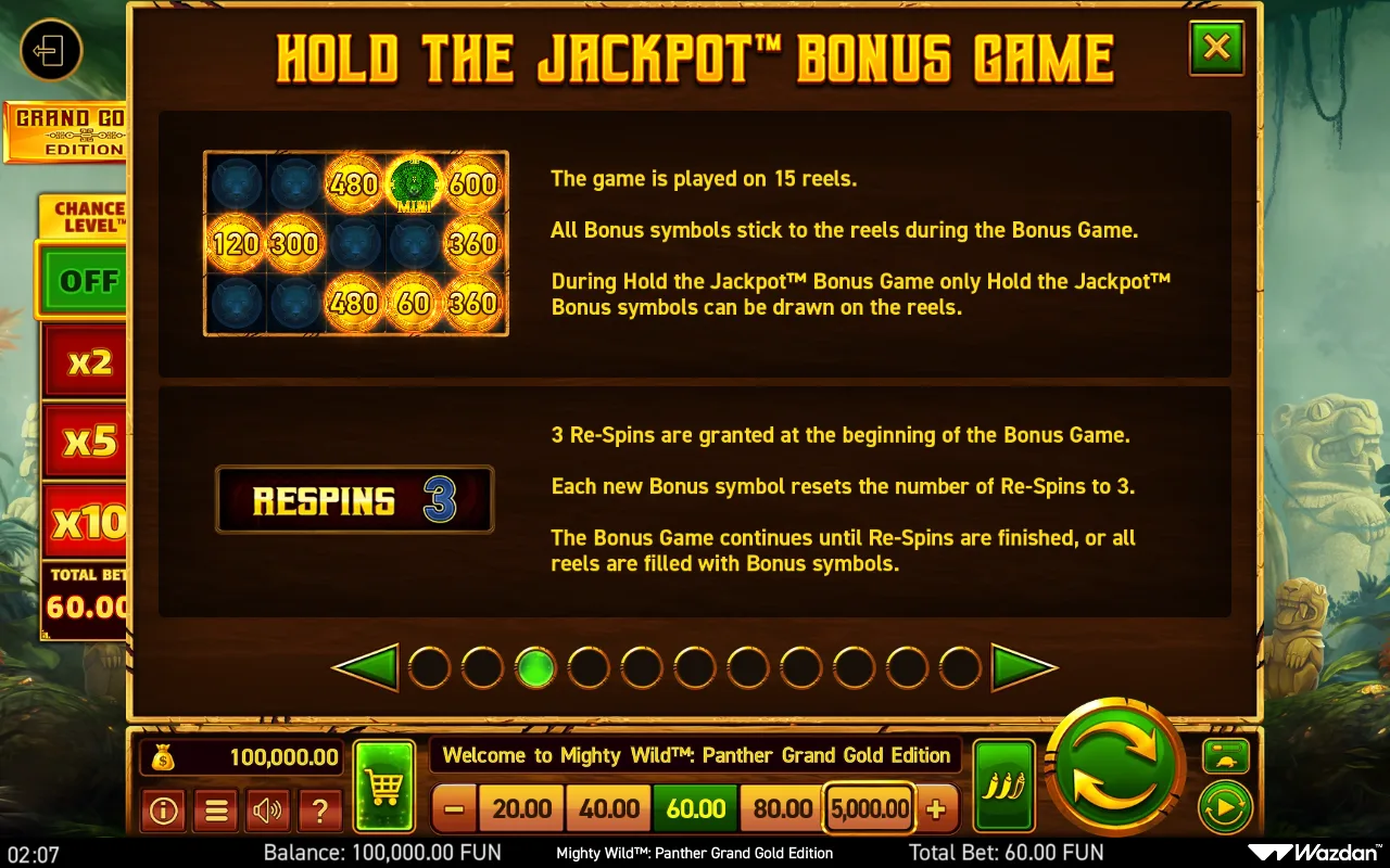 Game rules, page 3 — Mighty Wild Panther Grand Gold Edition