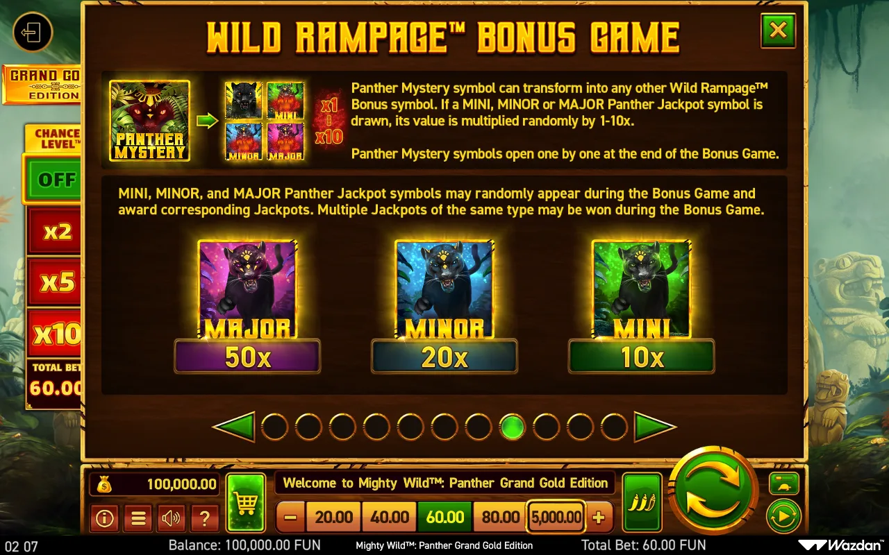 Game rules, page 8 — Mighty Wild Panther Grand Gold Edition