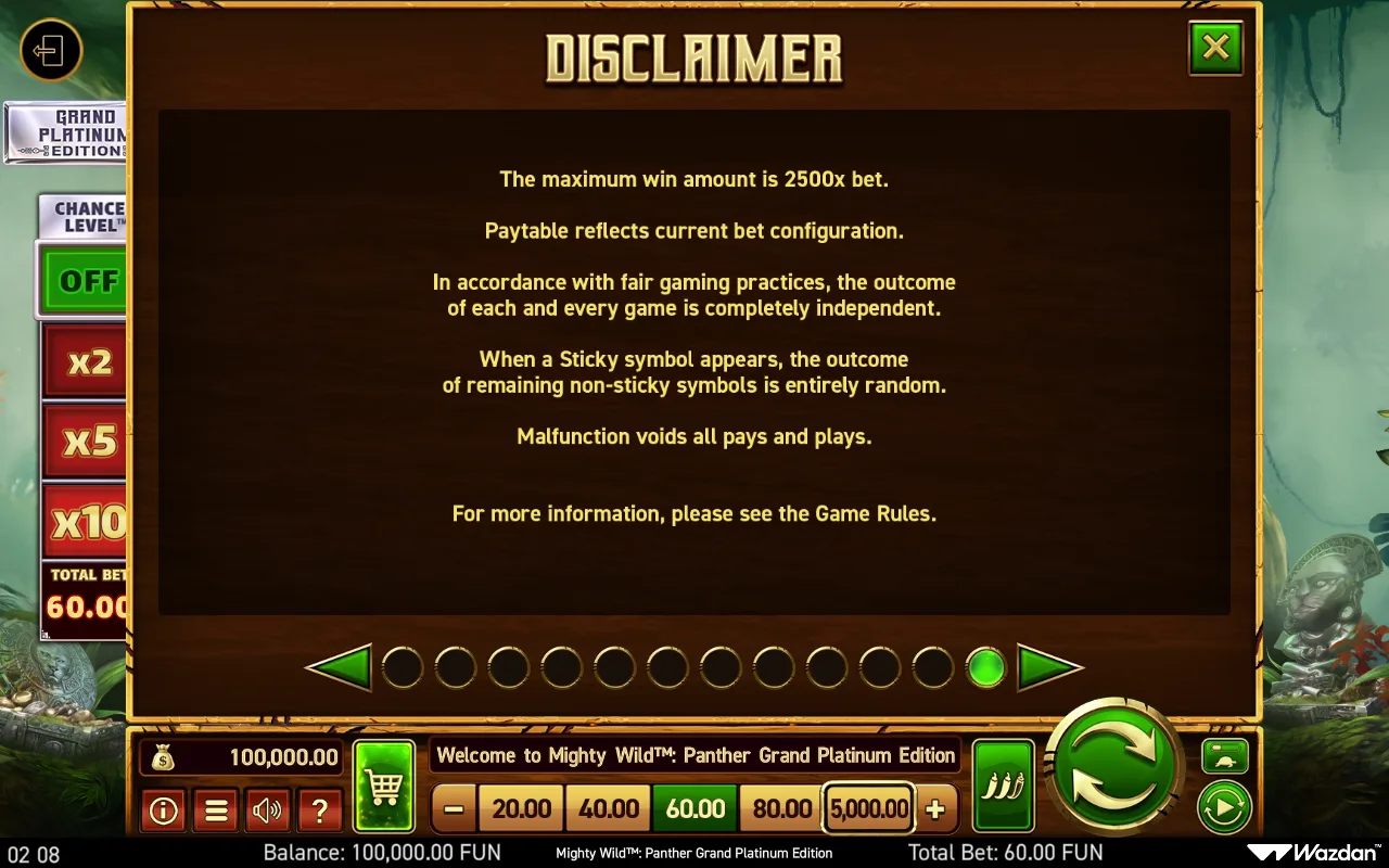 Game rules, page 12 — Mighty Wild Panther Grand Platinum Edition