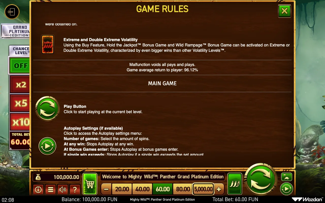 Game rules, page 15 — Mighty Wild Panther Grand Platinum Edition