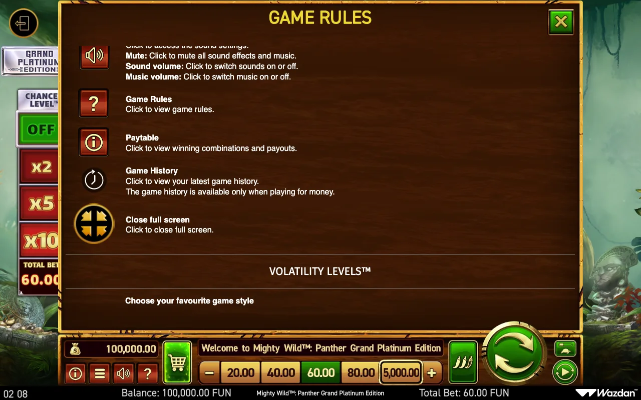 Game rules, page 17 — Mighty Wild Panther Grand Platinum Edition