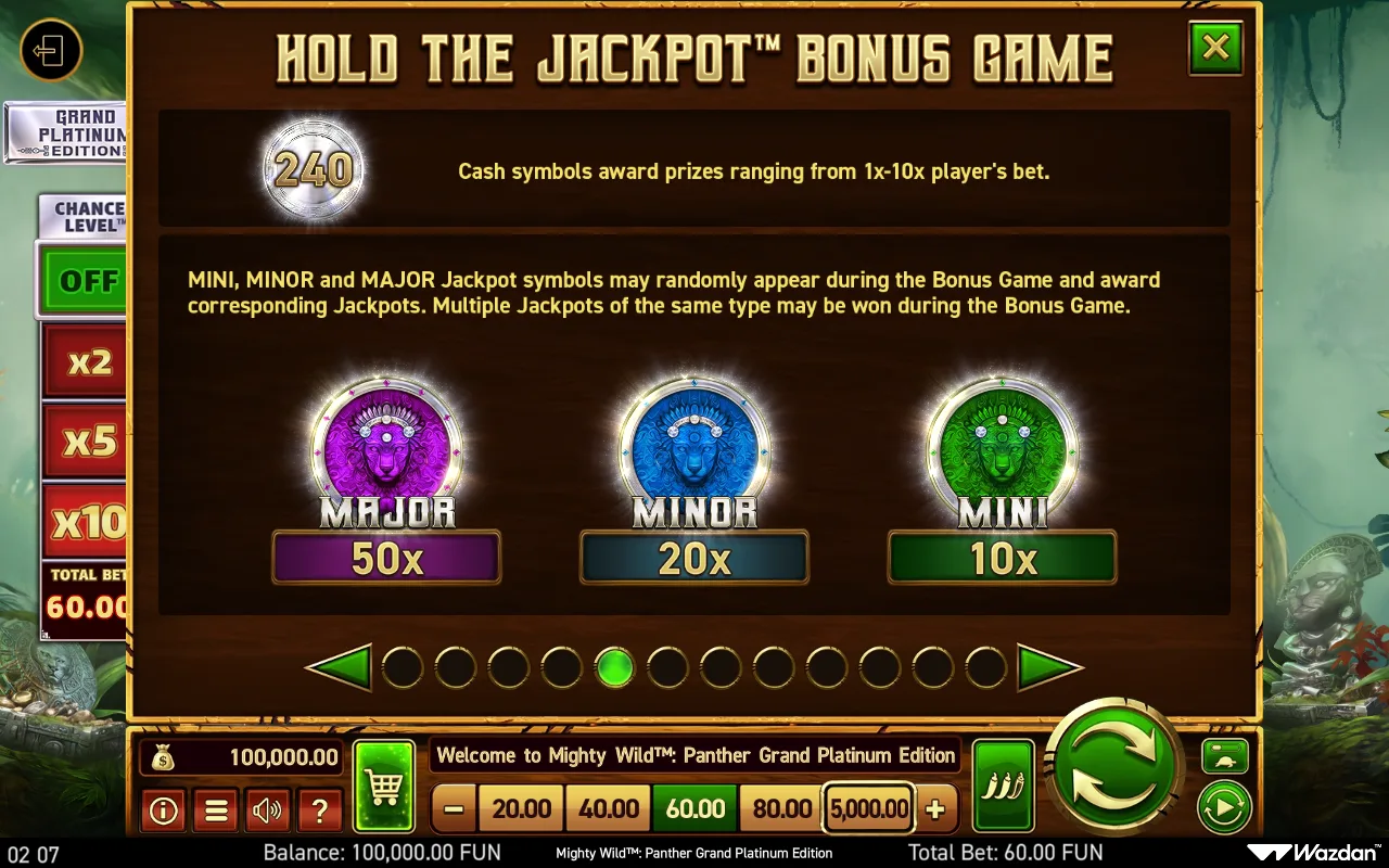 Game rules, page 5 — Mighty Wild Panther Grand Platinum Edition