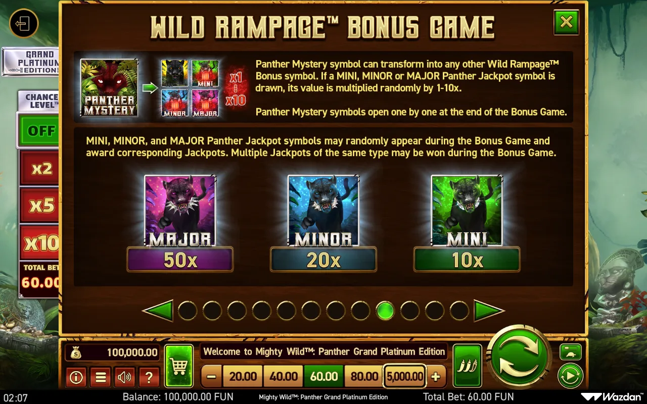 Game rules, page 9 — Mighty Wild Panther Grand Platinum Edition