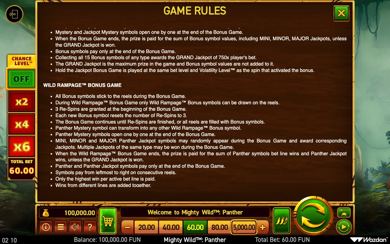 Game rules, page 13 — Mighty Wild: Panther
