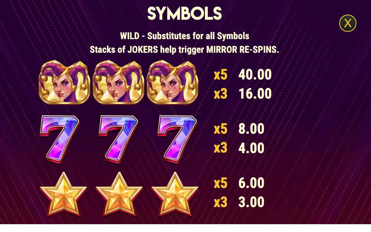 Game rules, page 2 — Mirror Joker