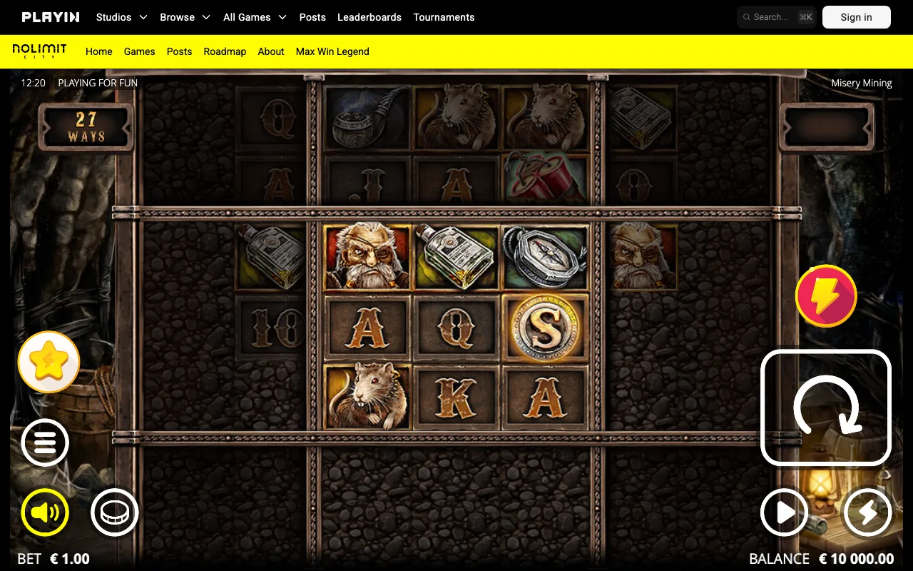 The base game — Misery Mining