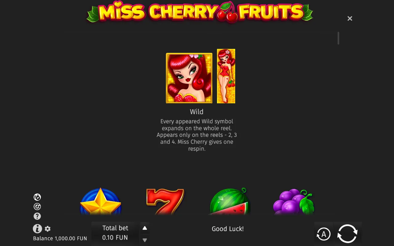 Game rules, page 1 — Miss Cherry Fruits